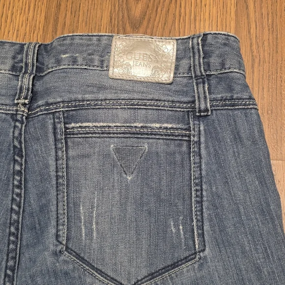Vintage Guess Daredevil Bootcut Jeans Womens 30 Distressed Blue Denim E79 - Picture 15 of 15